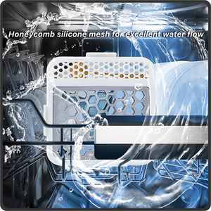 Nhỏ gọn Toddler Silicone máy rửa chén dao kéo giỏ lưu trữ <span class=keywords><strong>Organizer</strong></span> túi dễ dàng để làm sạch cho bánh mô hình Bạc Flatware - Product Image 6