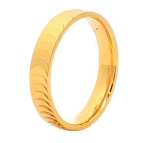 (Prix correspond uniquement au coût du travail) Bague de fiançailles et de mariage pour femme en or jaune 18K 22K 24K, forme de cœur, bande fine de 0,4 cm, 5,77 g - Product Image 1