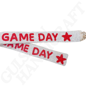 Stylish Durable Cotton Purse Strap Handcrafted Beaded <b>Bag</b> <b>Accessory</b> Team Colors for Sport Fans for Game Day Tailgates Everyday - Product Image 2