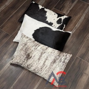 New Arrival Customized <b>Bed</b> Lumber Pillow Rectangle <b>Cushion</b> Pad Genuine Cowhide Leather Anti-wrinkle Pillowcase <b>Cushion</b> Cover - Product Image 1