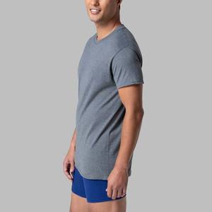 เสื้อยืดคอกลมแขนสั้นผู้ชายผ้าฝ้าย OEM ขนาดสีที่กําหนดเองออกแบบโลโก้ระบายอากาศฤดูร้อนบางพอดีผู้ชายเสื้อยืดไฮสตรีท - Product Image 4