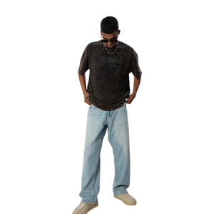 T-shirts pour hommes en coton 100% lavé, coupe ample, couleur marron café, style vintage, streetwear décontracté, doux, respirant, pour un usage quotidien urbain - Product Image 4