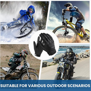 Construction durable Équipement d'équitation durable Gants de moto en cuir Gants de moto en cuir de course de performance professionnelle - Product Image 5