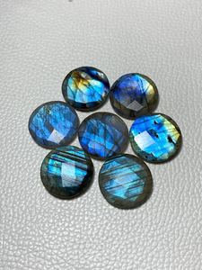 ชุดอัญมณีหลวมสีฟ้าลายกุหลาบไฟลาบราดอไรต์สีฟ้าไฟสีฟ้าธรรมชาติสีดำสีรุ้งสำหรับทำเครื่องประดับ - Product Image 5