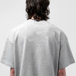 เสื้อยืดแขนสั้นสำหรับผู้ชายเสื้อยืดไหล่ตกไซส์ใหญ่ผ้าฝ้าย100% ออกแบบได้ตามต้องการ - Product Image 6