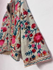 Handmade Suzani <b>Kantha</b> Embroidered Cotton <b>Jacket</b> Boho Overcoat Pattern Handmade Coat Floral Embroidered Velvet <b>Jacket</b> - Product Image 2