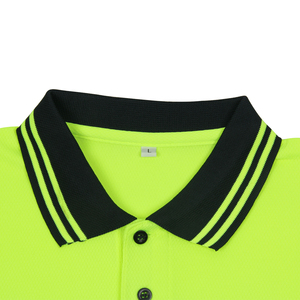 Vêtements réfléchissants de sécurité de couleur fluorescente polos travail manches longues polo réfléchissant chemise polo haute visibilité - Product Image 3