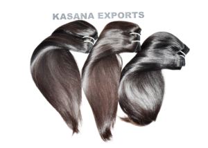 Extensiones de cabello humano de onda profunda de doble trama, máquina de templo indio 100% sin procesar recta cruda al por mayor alineada con cutícula - Product Image 2