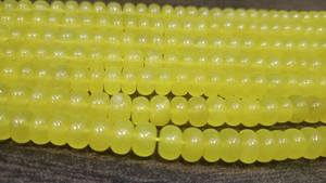 Cuentas de piedras preciosas de 8mm lisas de Rondelle de ónix amarillo natural vendidas por hebra de 8 pulgadas de largo - Product Image 2
