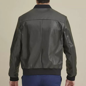 Chaquetas de bombardero azul de alta calidad para hombres, venta al por mayor, tela transpirable personalizable de tamaño XL con bolsillo de manga para ropa de invierno - Product Image 2