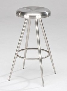 Chaise de bar moderne au design actuel, éco-responsable, avec structure en acier inoxydable, assise confortable, mobilier de bar très vendu pour bars et hôtels - Product Image 2