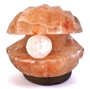 Lampe de sel de l'Himalaya en forme de perle écologique Style Feng Shui Design de fleurs sculptées pour voitures Artisanat naturel - Product Image 2