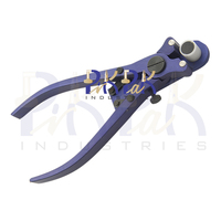 Stock plat et forme de fil/pince à cintrer les anneaux en aluminium avec anodisation bleue Total L 180mm et poignées en PVC pince de fabrication de bijoux