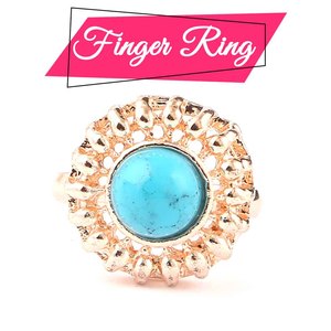 Women's Fancy <b>Locket</b> Set - Golden - Blue - Product Image 4