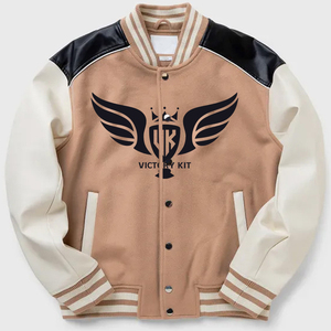 Veste universitaire décontractée à simple boutonnage pour homme 100% laine respirante à séchage rapide col montant écologique hiver - Product Image 1