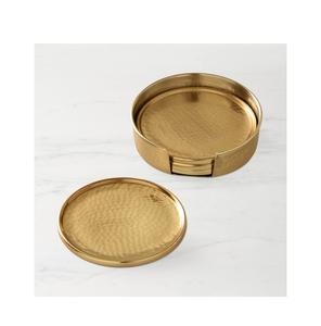 Sous-verres en laiton de forme carrée et ronde pour la décoration de table, prix de gros pour les restaurants, les bureaux, les sous-verres à thé, taille personnalisée - Product Image 1