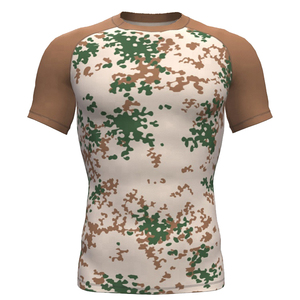 Sublimación personalizada Logo Hombres Slim Fit Rash Guard No Gi BJJ MMA Sports 100% algodón, camiseta para hombres, ajuste suelto, impreso - Product Image 2