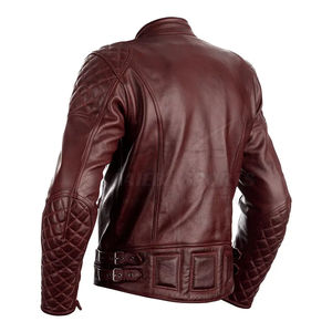Chaqueta de cuero de manga larga acolchada de alta calidad para hombre Diseño de moda transpirable Chalecos de cuero personalizables al mejor precio - Product Image 2