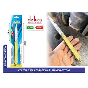 Cuchillo de Acero Inoxidable de 21 cm con Mango de Latón, Juego de Cuchillos - Product Image 1