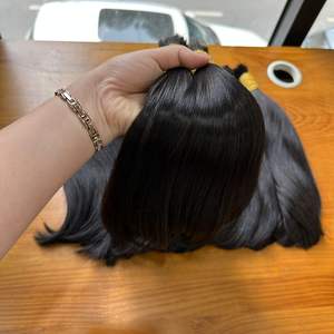 EXTENSIONS DE CHEVEUX HUMAINS VIETNAMIENS COURTS, NATURELS, DROITS, NOIRS, CRUS, DONNEUR UNIQUE - Product Image 2