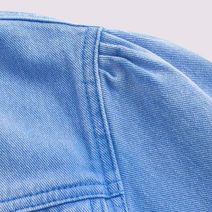 Nuevas Chaquetas vaqueras de alta calidad para mujer, Chaquetas vaqueras cortas de manga corta con cuello vuelto, Chaquetas vaqueras cortas al por mayor con logotipo personalizado - Product Image 4