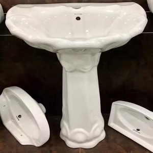 Piédestal de lavabo Vistaar Lotus-Support d'évier Lotus Lavabo, articles sanitaires de salle de bain en céramique produits d'Inde - Product Image 6