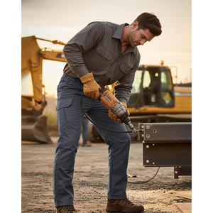 Veste coupe-vent d'hiver imperméable et respirante de haute qualité pour homme, pantalon décontracté multi-poches, grande taille, tissu Oxford - Product Image 4