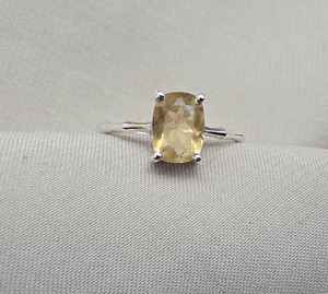 Natural Yellow Citrine Ring 925 Sterling <b>Silver</b> Ring Citrine Jewelry Birthstone Gift For Women Fashion Accessories - Product Image 6
