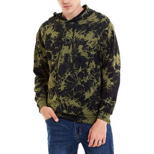 Haute Qualité Coton Polyester Goutte D'épaule Plus La Taille Streetwear Tie Dye Hoodies Solide Porter À Capuche Personnalisé Tie Dye Hommes Hoodies - Product Image 1