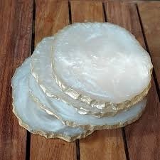 Sous-verre rond personnalisé en résine et bois fait main, modèle à motifs, art et objet de collection FAIZA CRAFT FC-732 - Product Image 6