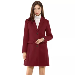Custom Made Your Own Design High Quality Best Design 2026 OEM ODM <b>Women</b> Latest Design <b>Long</b> Woolen Eco-Friendly Double <b>Coat</b> - Product Image 1