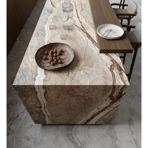 Custom Kitchen Bathroom Vanity Tops Porcelain Natural Stone Countertops Carrara Calacata <b>Marble</b> for Hotel Projects Prefab Cut - Product Image 1