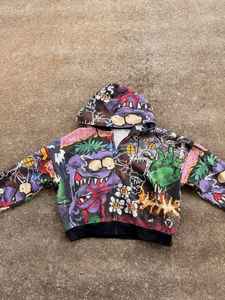 Sweat à capuche personnalisé avec fermeture éclair, impression intégrale, sweat à capuche zippé pour homme, sweat à capuche graphique pour streetwear masculin - Product Image 3