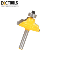 Ogee Fillet CNC Router Bits Guide de roulement à billes en carbure à 2 cannelures 2 1/16 Longueur Finition brillante non revêtue Garantie de 3 ans Outils DIC