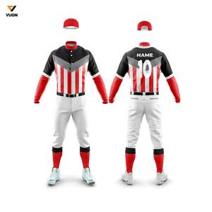 Meilleure vente 100% polyester fait uniforme de baseball nouvel uniforme de baseball élégant bonne qualité ensemble d'uniformes de baseball pour jeunes - Product Image 3