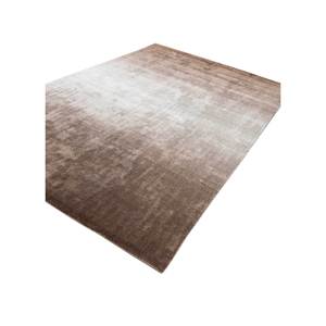 Solid Color Hand Loom Nylon <b>Jean</b> Beige Brown Rug Large Area 9x12 Rectangle for Home Entryway Hallway Abstract Design Viscose - Product Image 2