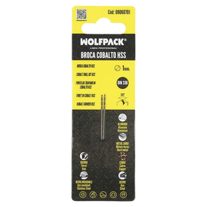 Punta cilindrica Wolfpack Cobalt HSS da 1,00 mm. Confezione blister da 2 pezzi. - Product Image 6
