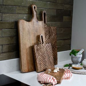 Planche de charcuterie en bois durable de forme ronde pour la maison Hôtel Ustensiles de cuisine Planches à découper en bois Planche à découper - Product Image 5