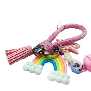 <b>Leather</b> braided rope <b>Key</b> <b>Chain</b> - Product Image 1