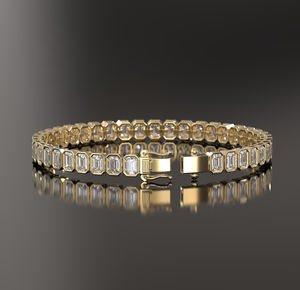 Pulsera de Diamantes de Moissanita Atemporal para Mujer, Piedras Redondas Brillantes, Diseño Elegante y Sofisticado, Joyería Fina - Product Image 4