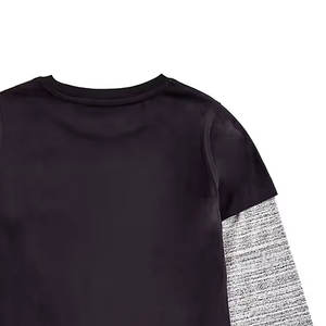 Produit très demandé Dernière collection Chemise à manches doubles pour hommes Chemise à manches doubles teinte unie à vendre - Product Image 6