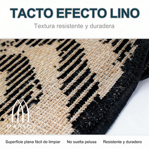 Alfombra de Polipropileno Duradera y Ligera, Diseño Geométrico, Hecha a Máquina, para Interiores/Exteriores, Patio, Balcón, Sala de Estar, Fácil de Limpiar, Pelo Corto - Product Image 3