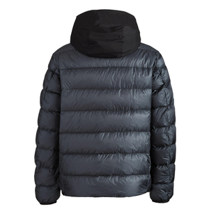 Manteau à bulles brillant léger en polyester et nylon à manches longues pour hommes Veste à capuche rembourrée résistante à l'eau et brillante - Product Image 2