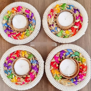 Lot de 100 pièces chauffe-plat bougeoir Diwali décoration cadeau de noël mariage décoratif indien à la main bougeoirs - Product Image 1