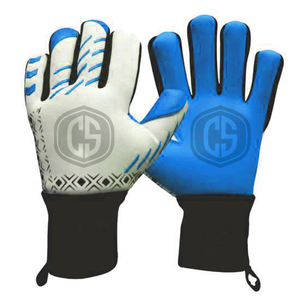 Gants de gardien de but à coupe négative avec paume en latex orange, dos de la main en silicone 3D injecté et support de poignet en néoprène compressif - Product Image 5