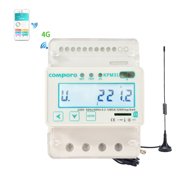 Wireless 4G Kwh Meter Smart Single-Phase 220v Energy Meters Remote Reading with Sim Card