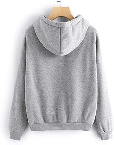 Sweats à capuche et sweat-shirts en polaire tricotés imprimés pour femmes hiver décontracté écologique imperméable respirant Logo dos - Product Image 2