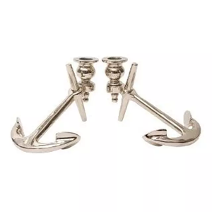 Vela de Metal estilosa y cómoda, color plateado, diseño atractivo, hecho a mano, niquelado, decorativo - Product Image 1
