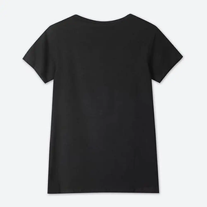 Camisetas cómodas de diamantes de imitación de diseño único 100% algodón con logotipo personalizado - Product Image 2