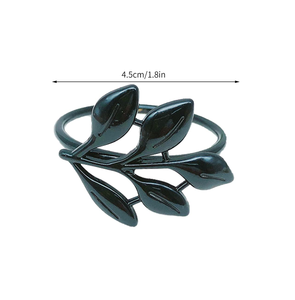 Hotel Table Decorative Black <b>Metal</b> Napkin Ring Modern Design Black Napkin Ring <b>Holders</b> Finest Quality products - Product Image 1